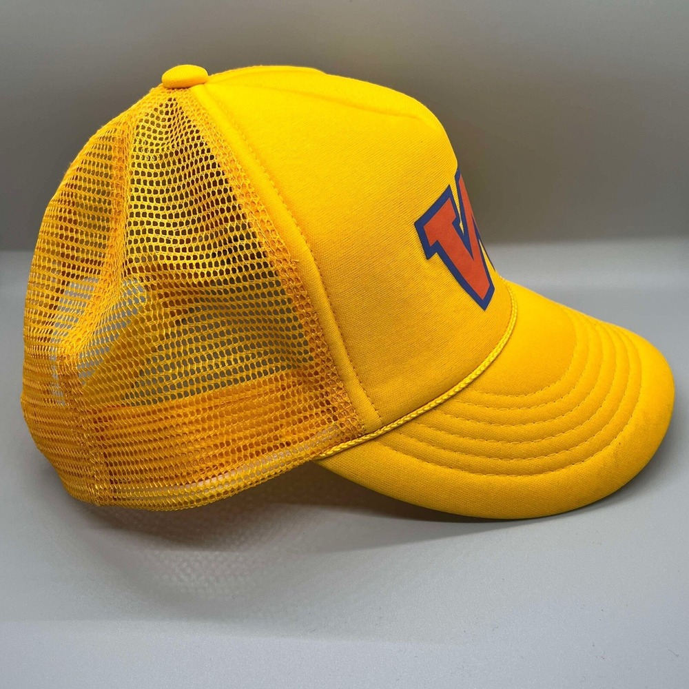 Wally's Letterman Yellow Squirrel Foam Trucker Hat/adjustable SnapBack Cap YOUTH - Picture 11 of 11